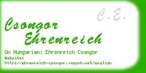 csongor ehrenreich business card